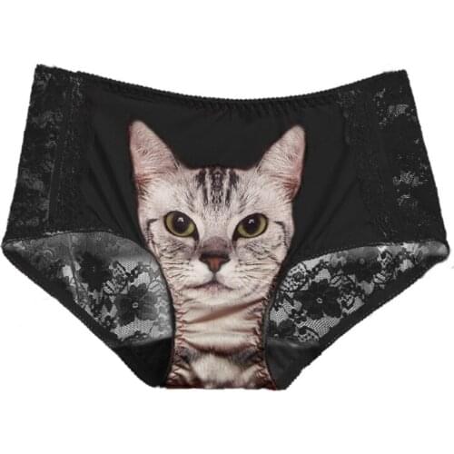 Cat Panties 3D Printing Panty Cotton Panties Womens Underwear Sexy Lace Panties Girls Briefs Ladies Knickers Underpants