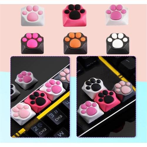 Brand New 1Pcs Personality Customized ABS Silicone Kitty Paw Artisan Cat- Paws Pad Keyboard keyCaps for Cherry MX Switches