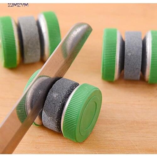 1Pc Mini Knife Sharpener Round Grinding Wheels Sharpening Stone Household Whetstone Kitchen Accessories Tool Random Color