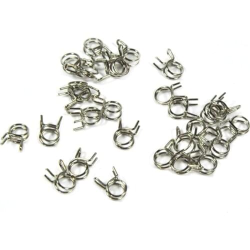 10pcs Fuel Line Oil Air Tube Clamp Hose Spring Clip Fastener 6mm Fuel Connector For RC Fuel Model Accessories