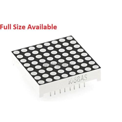 2PCS Digital Tube 8*8 LED dot matrix 1.9/3.0/3.75/5.0mm Common anode / cathode Red Highlight LCD Digital Display Tube AS/BS