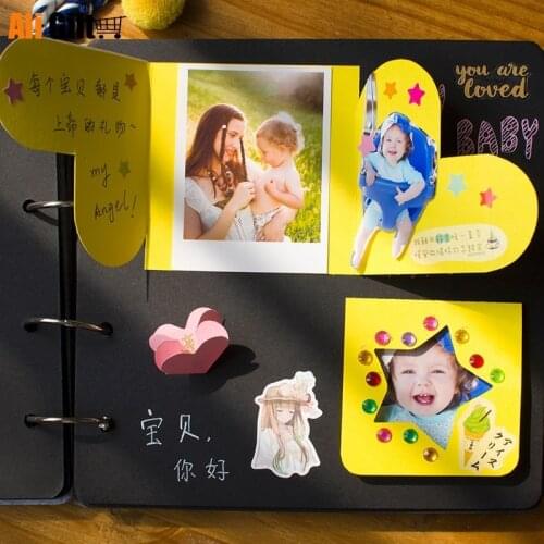 26 PC Funny Children Photo Album Handmade Travel DIY Paste Accessories Baby Souvenir Wedding Fotos Scrapbook Adventure Book Gift