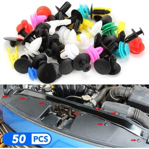 50pcs Universal Fasteners Door Trim Panel Auto Bumper for VW Golf 5 6 7 Jetta MK5 MK6 MK7 CC Tiguan Passat B6 b7 Scirocco