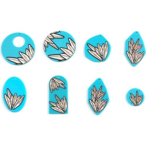 8 Styles 10Pcs Jewelry Accessories Connectors Charms Jewelry Findings & Components Earrings Making Hand Made DIY Pendant