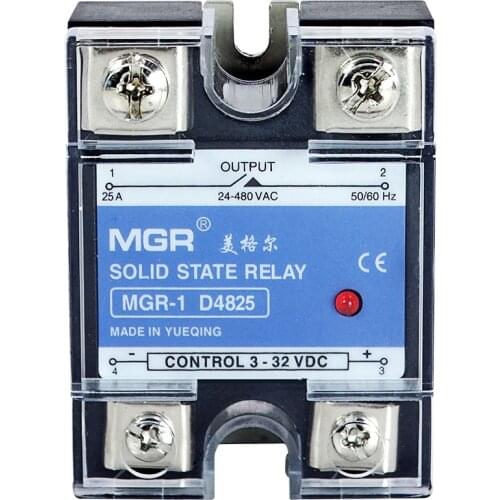 3D Printer Accessories Single Phase Solid State Relay 220V SSR MGR-1 D4825 25A DC Control AC DC-AC