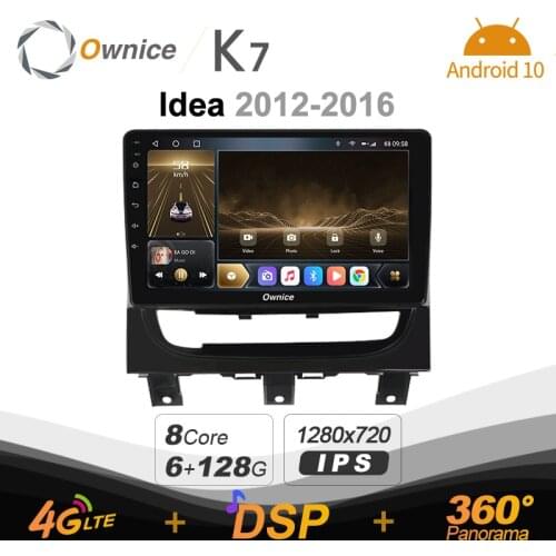 Android 10.0 6G+128G Ownice K7 Car autoradio Multimedia for Fiat Strada ldea 2012 - 2016 radio system unit 360 Panorama 4G LTE