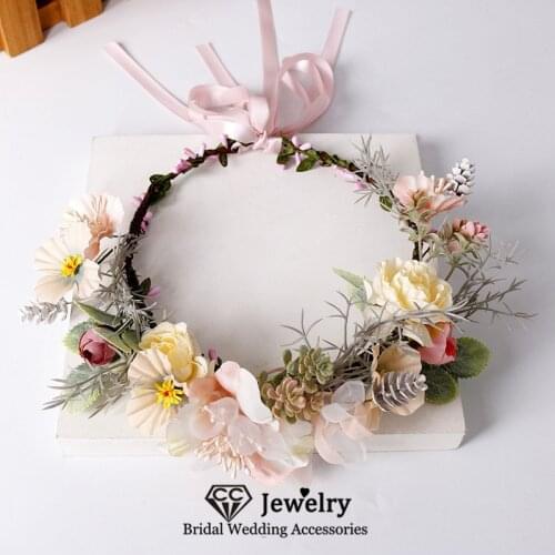 CC Headbands With Flowers Wedding Accessories for Women Engagement Hair Ornaments Festival Wreath Seaside Floral Fine Gift 58385