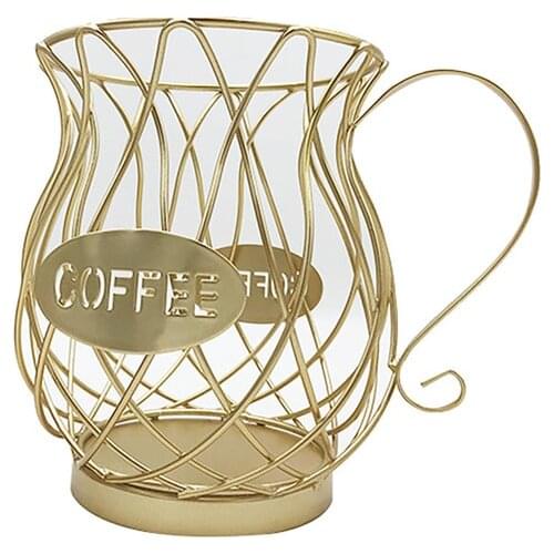 VIP exclusive Universal Coffee Capsule Storage Basket Coffee Cup Basket Vintage Coffee Pod Organizer Holder Black For Home