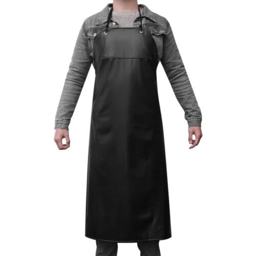 Apron Kitchen Utility Equipment Accessories PVC Proof Industrial Waterproof Black For Industry Food Factories Restaurants Aprons