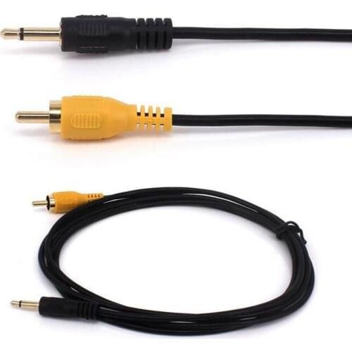 Cable de Audio macho a RCA, 3,5mm, 1/8 pulgadas, chapado en oro, 1,8 m