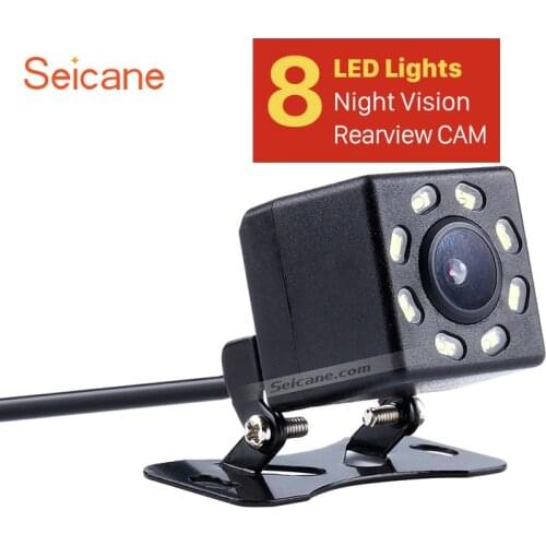 Seicane 8 LED Display Plastic 648*488 pixels wire HD Universal Car Rearview Camera Reverse Parking Backup Monitor Kit CCD CMOS