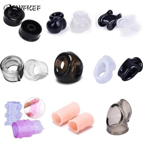 Male Scrotum Ring Chastity Belt Cock Ring Penis Ring Sex Toys Cock Testis Restraint Cockring Ball Stretcher Penis Sleeve For Men