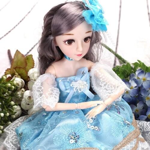 38CM Bjd Doll Gifts For Girl 20 Movable Joints DIY Dolls With Clothes Best Xmas Gifts Handmade Dress Beauty Toys For Children