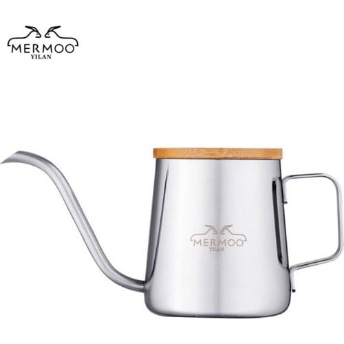Pour Over Drip Kettle 350ml Stainless Steel Gooseneck Coffee Kettle Long Narrow Spout Hand Drip Coffee Small Tea Pot with Lid
