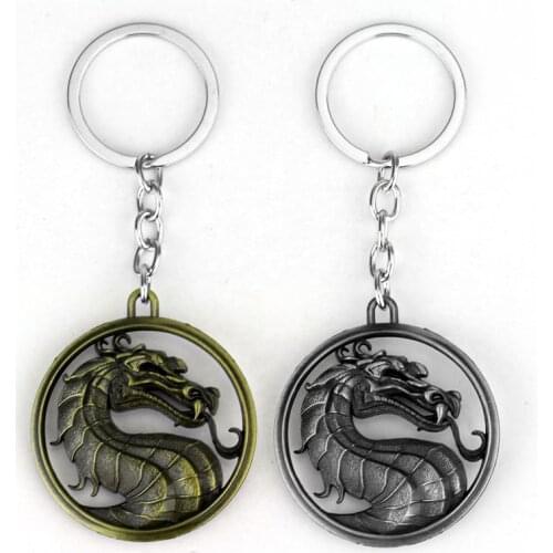 MQCHUN Game Mortal Kombat Dragon Symbol Keychain Metal Pendant Key Ring For Gift Chaveiro car Key Chain Jewelry For Fans HC116