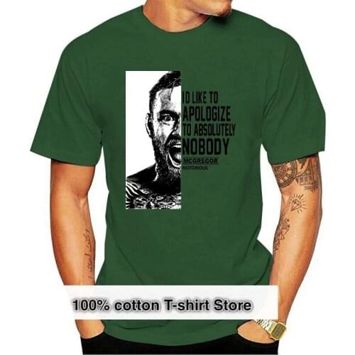 Conor McGregor T Shirt Custom Printing Mens Customised Cotton Short Sleeve T-Shirt