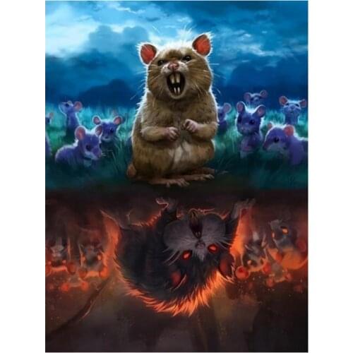 Clothing Patches Mouse Inverted Image Pattern Iron On Patches Thermal Transfer Printing Stickers for Clothes Vogue Decoration