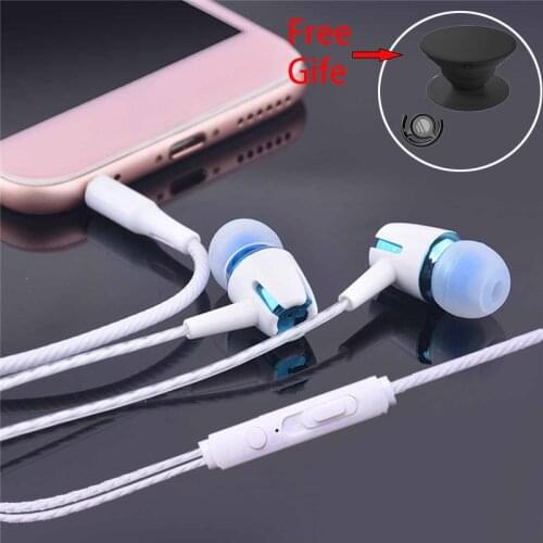 [Free gift] Universal Wired In-Ear Earbuds Headsets Music Earphones 3.5mm Plug Stereo Headphone for Phone PC Laptop Tablet MP3