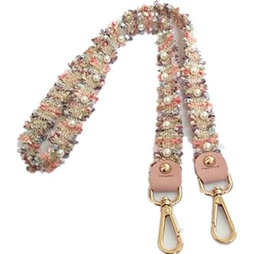 New Fashion Luxury Pearl Bag Strap Accessory Bag With Shoulder Messenger Bag Strap Replacement Shoulder Strap O Bag Handles
