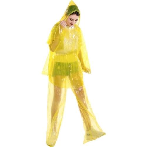 Adult Disposable Raincoat Rain Pants Split Suit Color Random Waterproof Anti-dirty Disposable Home Supplies