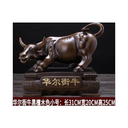 Golden Bulls Handicraft OX Fortune like rainbow cattle attract money Wall Street bull living room office desk Taurus statues