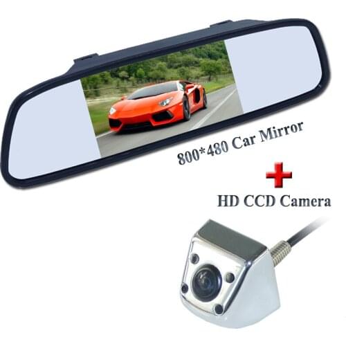 170 wide viewing angle car rear reversing camera bring ccd image sensor 4 ir with 5 inch screen car monitor for universal car