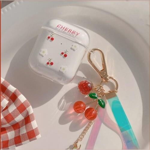 Newest Cherry Earphone Case For Airpods 2 1 Case Pro3 Cute Silicone Bluetooth Wireless Protective Cover For Airpods 2 Shell