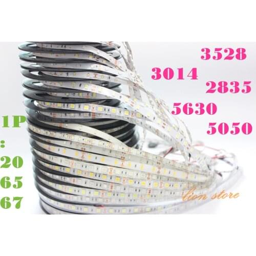 LED strip 5050 5630 3528 2835 DC 12V ip20 /65/67 waterproof flexible light 5M 60/120 leds/m Tape Home Decoration Lamps Car light