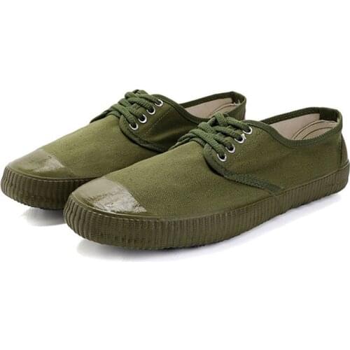 USHINE 36-45 Canvas Wear-resistant Outdoor camouflage Military Training Bulding Hiking Sneakers Casual Shoes Man Woman big size