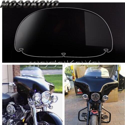 Universal Motorcycle Front Outer Batwing Fairing 10" Windshield for Harley Softail Road King Dyna Yamaha V Star 650 1100 Classic