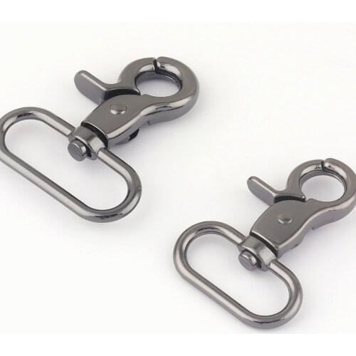 25/32mm Gunmetal Swivel Dog Collar Supply Lobster Clasp Trigger Claw Strap Webbing Handbag Purse Bag Clip Hardware