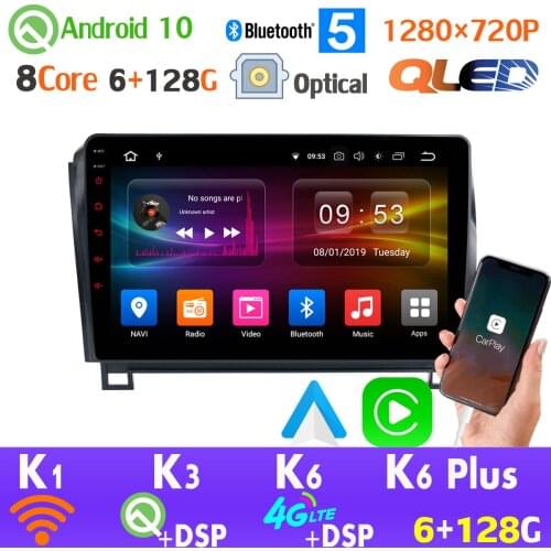 QLED 1280*720P 6G+128G Android 10.0 For Toyota Sequoia Tundra Car Multimedia Player 4G LTE WiFi CarPlay AHD 1080P GPS Radio