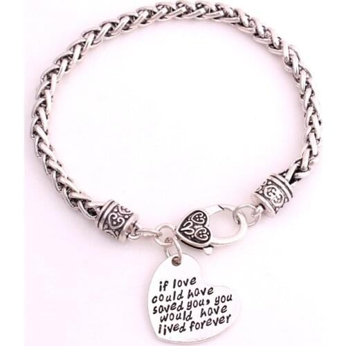 Charm Bracelet Good Choose For Lovers' Love Letter Written In The Heart Pendant Romantic Jewelry Zinc Alloy Dropshipping