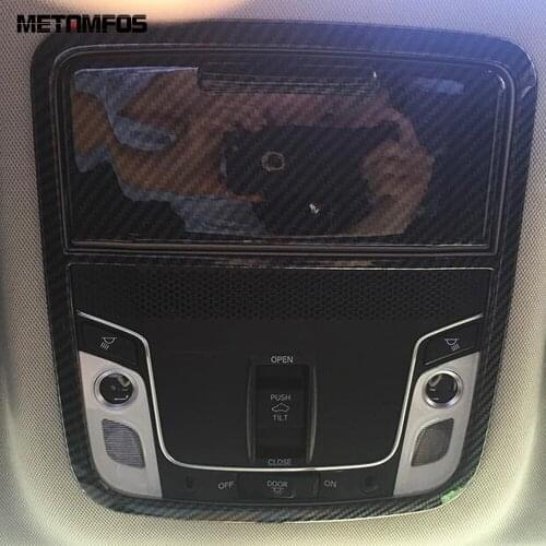 For Honda Accord 2018 2019 2020 Carbon Fiber Roof Front Read Light Lamp Cover Trim Sticker Interior Accessories Car Styling