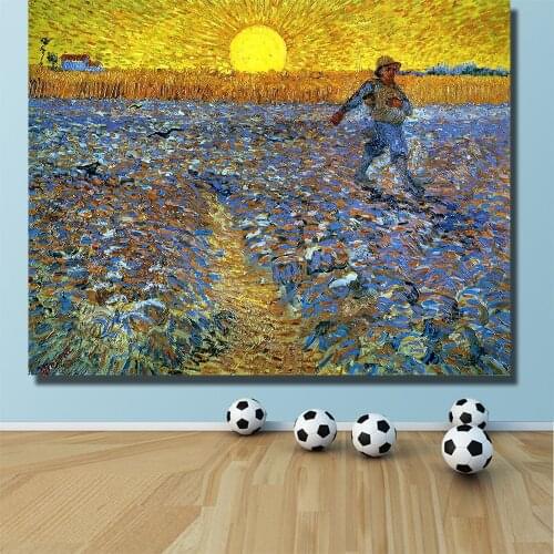 Sword with seting Sun Landscape by Vincent van Gogh oil painting wall art decor oil painting on Canvas wall painting picture