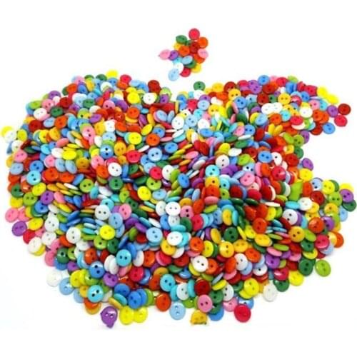 NHBR 600 Pcs/lot 6mm Round Resin Mini Tiny Buttons Sewing Tools Decorative Button Scrapbooking Garment DIY Apparel Accessories