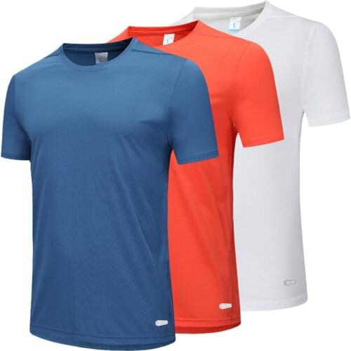 Summer Running T-Shirt Short Sleeve Sports Top Leisure Gym Clothing T Shirt For Men Monochrome Shirt 4 Colors Fitness T-Shirts