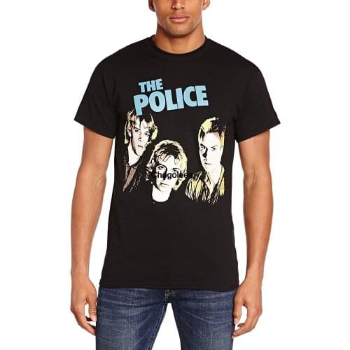 Mens Police the Outlandos D'amour T-Shirt Loose Short Sleeve Summer Fashion Mens T-shirt