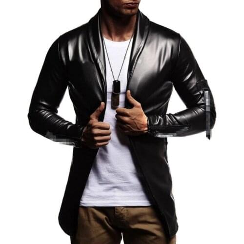Hot Sale Night Club Leather Jacket Men New Fashion Slim Fit Motorcycle Leather Jacket Golden/Silver Blazer Jacket Male PU Coat