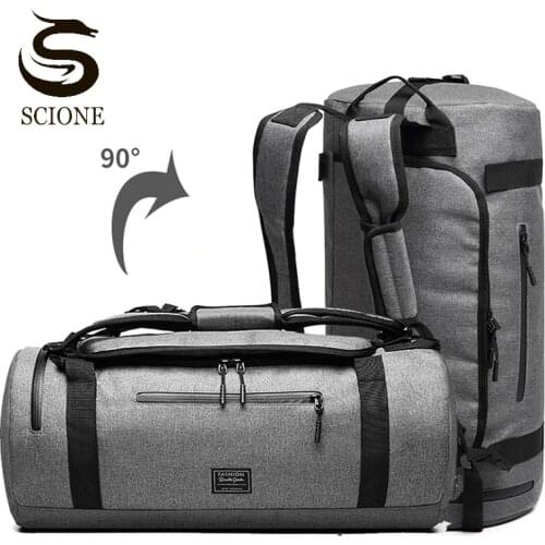 Men Dry Wet Separation Sports Fitness Bag With Shoes Pocket Male Large Capacity Travel Bags Multifunction Outdoor Backpack XA21M