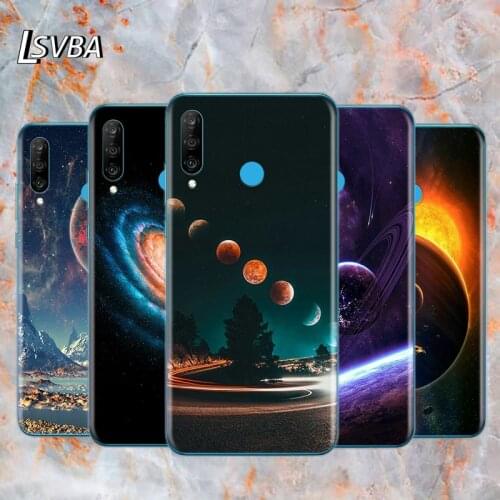 Space planet Moon stars Soft TPU Silicone Cover For Huawei P40 P30 P20 Pro P10 P9 P8 Lite E Plus 2019 2017 Phone Case