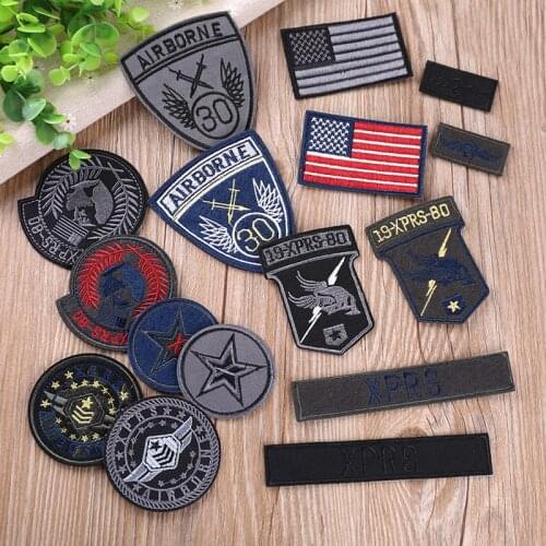 Black Leather Yeah Star Number Embroidered Patches for Clothes Iron on Clothes Jacket Shoes Appliques Badge Stripe Stickers