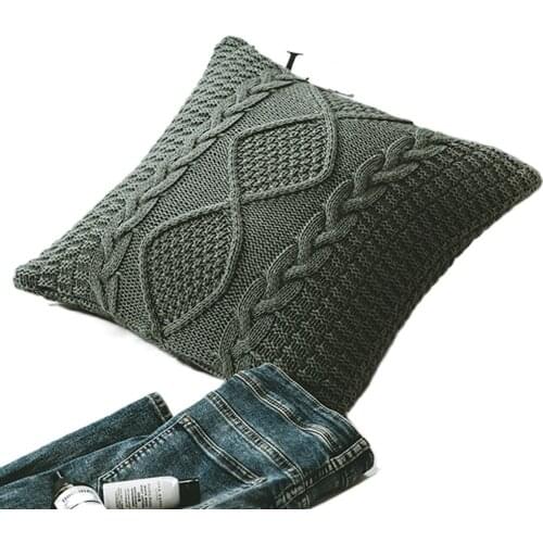 Nordic Knitted Pillow Cover Cushion Cover Pillowcase Home Soft Decor Coreless Pillow Cushion Cover Car Decor