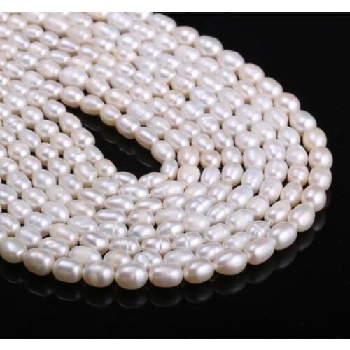 New natural freshwater pearl white irregular pearl beads used for jewelry making DIY bracelet necklace Size 5-6mm