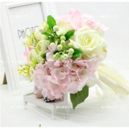 2021 New Arrival 7 Colors Wedding Bouquet Handmade Roses Roses Buque De Noivas Wedding Flowers Bridal Bouquets