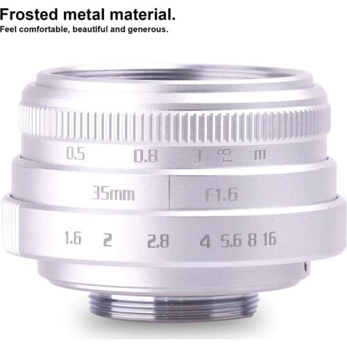 New arrive fujian 35mm f1.6 C mount camera CCTV Lens II for N1 Fujifilm Fuji NEX Micro 4/3 EOSM silver