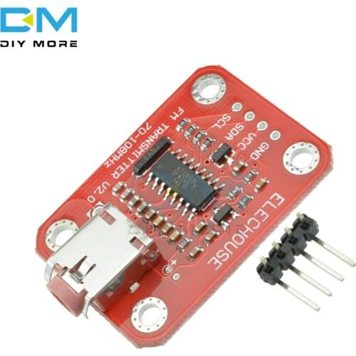 I2C Interface FM Radio Transmitter Module V2.0 Digital Radio Transmitter Board for Arduino TTL MIC VCC SDA SCL 3V 5V