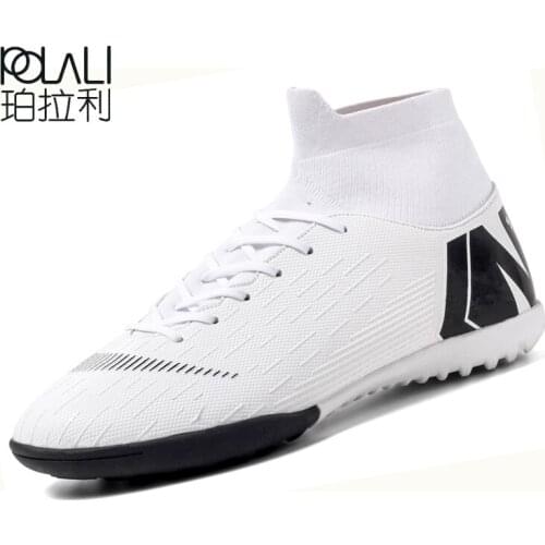 Hot Sale Mens Soccer Cleats High Ankle Football Shoes Long Spikes Outdoor Soccer Traing Boots For Men Women Soccer Shoes