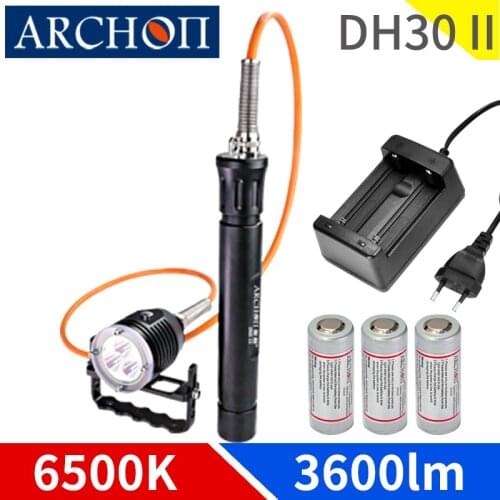 DH30II Professional diving searchlight 6500k max 500 min diving lighting lamp Underwater 100m diving photography video fill lamp