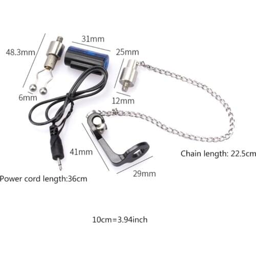 Fishing Fish Bite Alarm Electronic Buzzer on Fishing Rod with Loud Siren Daytime Night Indicator with LED Light